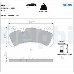 Ön FREN BALATASI VOLVOVOLVO S60.V60-DELPHI LP3710-31408076