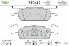ÖN BALATA CLIO IV 1.2 1.5DCİ 12 DACIA SANDERO II 1.2.1.2 LPG 2012 LOGAN 12 140.2x18x42-VALEO 670412-410609646R-410602396R