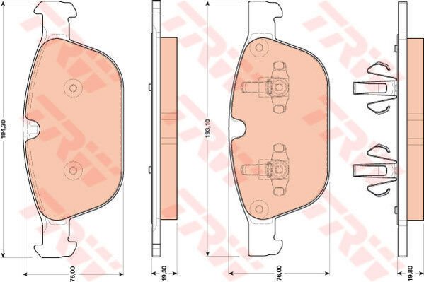 ÖN BALATA VOLVO XC60 D3 2008-2017 D4 12-17 D5 08-15 T5 2010-1207 T6 2008-2017 156-TRW GDB1821-31277334-30793943-31277271
