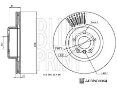 FREN DISKI ON BMW G30 G31 F90 16 X3 G01 17 X4 G02 18 G29-BLUEPRINT ADBP430064-34116860907-34106865722