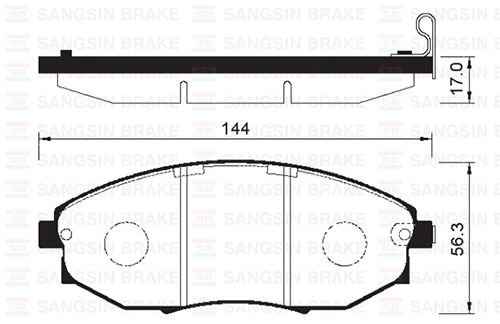 ÖN BALATA CHEVROLET EPICA KL1 2.0-2.5-2.0D-2.5 EXECUTIVE 06 TOSCA 2.0-2.5-2.0D 06-SANGSIN SP1193-96475027-96952179-WVA24864