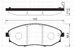 ÖN BALATA CHEVROLET EPICA KL1 2.0-2.5-2.0D-2.5 EXECUTIVE 06 TOSCA 2.0-2.5-2.0D 06-SANGSIN SP1193-96475027-96952179-WVA24864