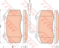 ÖN BALATA FİŞLİ GRANDE PUNTO 199 1.4 ABARTH 12/07 FIAT 500 1.4 10 ALFA MITO 1.4TJET 1.4T 08-TRW GDB1812-71753265-77364716-77365830