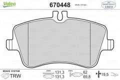 FREN BALATASI ON MERCEDES W202 W203 CL203 C209 R171-VALEO 670448-A0054206220