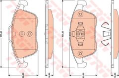 ÖN FREN BALATASI RENAULT GRAND SC NIC III 09 16 LAGUNA III 07 15 MEGANE III 09 15 K:17.1MM Y:68MM-TRW GDB1790-410600629R-410605055R-410600011R