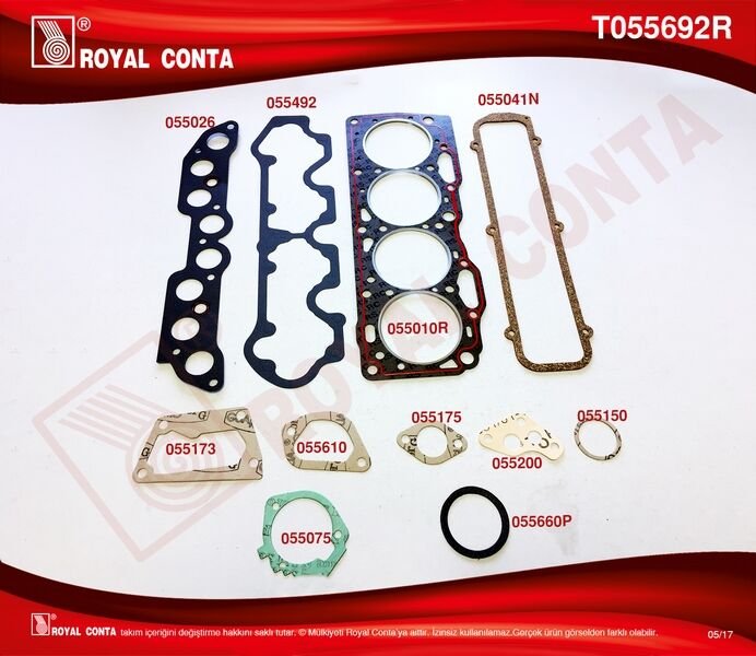 ÜST TAKIM CONTA TMPR-SLX 1.6 159 A3.000- A3.048-159 A3.048 KEÇE VE SUBAP LASTİĞİ YOK-ROYAL T055692R-5888319