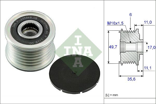 ALTERNATOR KASNAGI MERCEDES W203 CL203 C209 W204 W211 W220-INA-A6461500360
