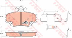 ÖN BALATA DACIA LOGAN-SANDERO 1.4-1.6-1.5 DCI 08 TWNG 1.5 DCI 07-TRW GDB1634-6001547911-410602192R-7701207066
