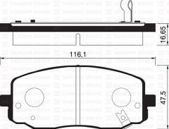 ÖN BALATA HYUNDAI İ10-1.1-1.2-KIA PICANTO 1.0-1-1 08 GDB3369-GDB3510-SANGSIN SP1172-581010XA10-581010XA01-WVA24275