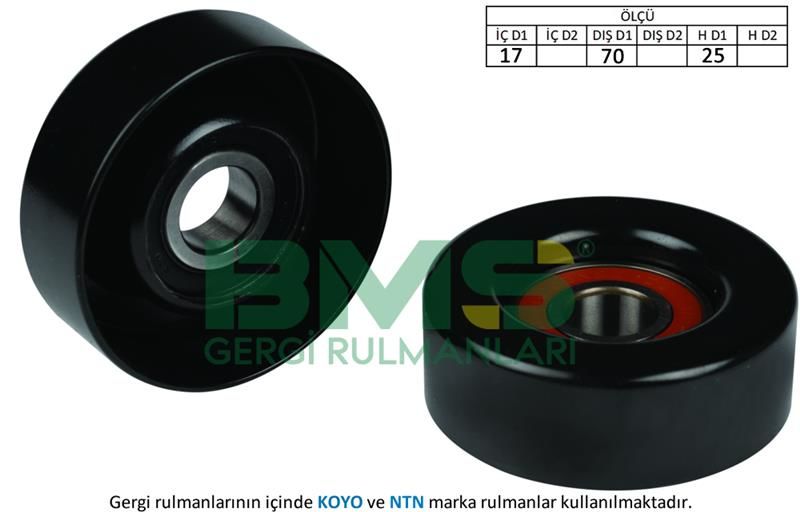 ALTERNATÖR GERGİ RULMANI ESCORT-FIESTA-FOCUS 1.6 16V 70x25mm-BMS 079-YS4E19A216AA