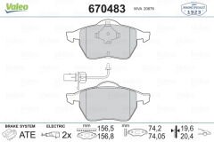 ÖN BALATA FİŞLİ PASSAT 96-01 A6 94-97 100 AVANT 1.8-2.0-2.5-2.6 TDI 16V GDB1049-VALEO 670483-4A0698151-4A0698151A-4A0698151C