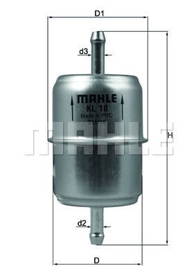 YAKIT FILTRESI MERCEDES M102 190 W201 W123 W124 W460-MAHLE KL18OF-A0024770001
