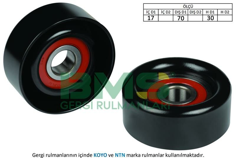 ALTERNATÖR GERGİ RULMANI 17 70 30 SAC HYUNDAI : TUSCON Ix35 SONATA KIA: SORENTO CERATO SPORTAGE-BMS 134-2528725000