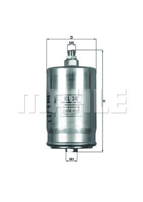 YAKIT FILTRESI MERCEDES M102 M103 M104 M119 190 W201 W123 W124 W126 R129 W463-MAHLE KL38-A0024771301