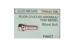 BİJON CIVATASI Y.M. CLIO-MGN DELİKLİ PULLU KROMAJLI-SES 700641SBC-402222121R-7703003008