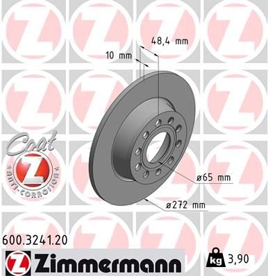 ARKA FREN AYNASI JETTA III-GOLF VI-CADDY 10 SCIROCCO 08 A1 01 A3 04 ALTEA 06 OCTAVIA 04 272x9.7x9DL 986479677-986479C20-DF7911-ZIMMERMANN 600.3241.20-1K0615601AA