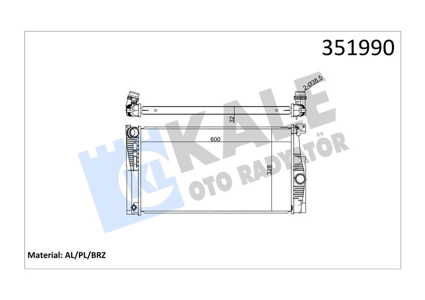 MOTOR SU RADYATORU BMW F10 F11 N20 OTOMATIK-KALE 351990-17118672011