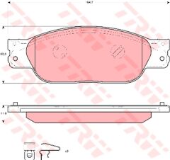 ÖN BALATA JAGUAR STYPE 2.5 V6-2.7D 3.0 4.0 4.2 V8 2002 2007 XJ 2.7D 3.0 3.5 4.2 2003 2009 U-TRW GDB1510-XR837417-C2C20686-XR837417-XW4Z2001