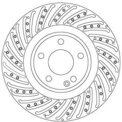 FREN DISKI ON MERCEDES W176 W246 C117 X117 X156-TRW DF6633S-A2464212712