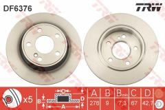 FREN DISKI ARKA MERCEDES W176 W246 C117-TRW DF6376-A2464230012
