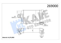 TURBO RADYATÖRÜ INTERCOOLER CLIO IV-CAPTUR-LOGAN II-SANDRO II 1.5DCI-CLIO IV-0.9TCE-1.2TCE-1.6 13-KALE 050CAC060-144961381R-144965154R