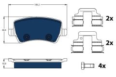 ARKA DİSK BALATA ELEKTRİKLİ ARAÇLAR İÇİN VOLVO V60 I 155-157-TRW GDB1685BTE-30671574