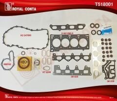 MOTOR TAKIM CONTA SKC Lİ LGN II 2.0 16V F4R SKT KEÇELİ VE SUBAP LASTİKLİ-ROYAL T518001