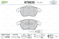 ÖN BALATA FİŞLİ CADDY III 04 GOLF IV V VI 97 JETTA PASSAT 05 POLO 09 OCTAVIA 04-VALEO 670635-1K0698151-1K0698151E-WVA23587