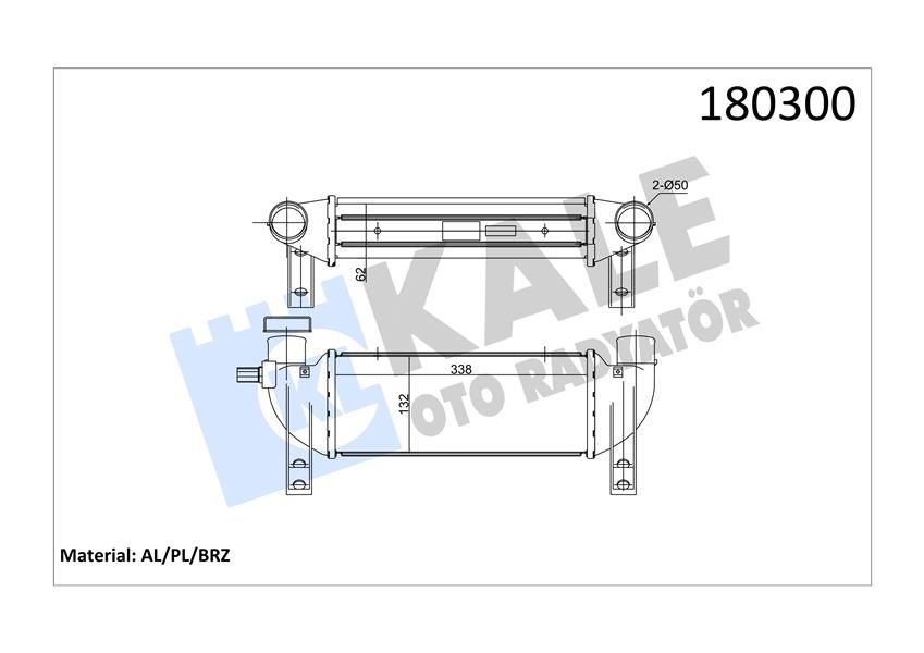 TURBO INTERCOOLER RADYATORU CONNECT 1.8TDCI 02 06 AL AL-KALE 020CAC060-2T1Q 9L440 AC-4548369