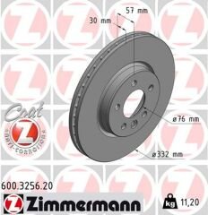 FREN DİSKİ AMAROK 3.0 TDI-ZIMMERMANN 600.3256.20-2H6615301-2H6615301-2H6615301