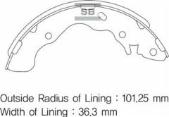 ARKA PABUÇ BALATA ACCENT 1.3-1.5 CRDI GS8678-SANGSIN SA128-5830525A00-5830525A10-5830525F10