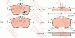ÖN BALATA ASTRA G 1.8 00/05 ASTRA H 05 ZAFIRA 00 MERIVA 03 CORSA C D 03 COMBO 04-TRW GDB1350-1605957-1605996-1605009