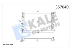 SU RADYATÖRÜ OPEL VECTRA B 1.6I 2.0I 1.6 1.8 2.0 2.2. 16V 95-02 AT AC MEKANİK 607x378x34 1300221-1300240-24402888-52464524-1300159-52479101-52484607-52464573-52479099-1300182-52488059-KALE-52492109-1300223-52492106-1300160