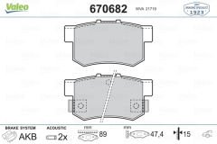 ARKA BALATA CIVIC VII 01-05 - CIVIC VIII 05 ACCORD VII 98-02 - ACCORD VIII 06-VALEO 670682-43022S5AJ00-43022S6DE50-WVA21651