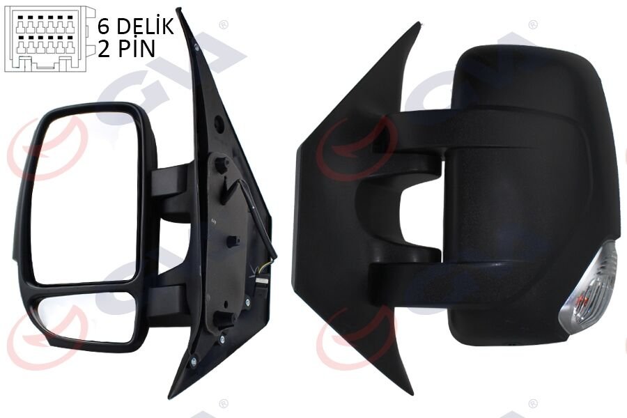 DIŞ DİKİZ AYNASI SOL MASTER-MOVANO 10 MEKANİK DOKUNMATİK SİNYALLİ KONVEKS VM-971L-GVA-963020624R-4419420
