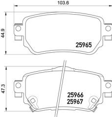 ARKA BALATA RENAULT KADJAR 15 NISSAN QASHQAI-XTRAIL 14 D40604EA0A-D40604EA0A-440603981-SANGSIN SP4140-440605889R-440606633R-D40604CA0A