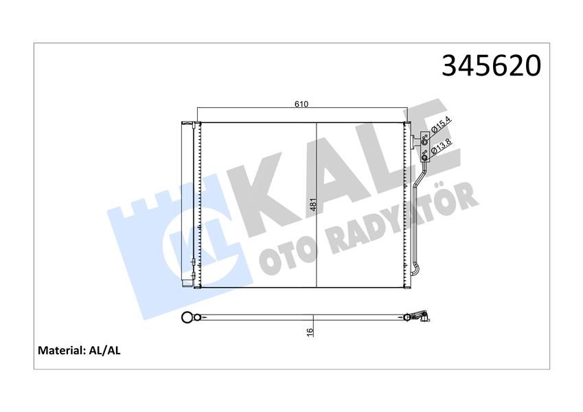KLIMA RADYATORU BMW F07 F10 F11 F18 N20-KALE 345620-64536805453-64539350374-64539284946