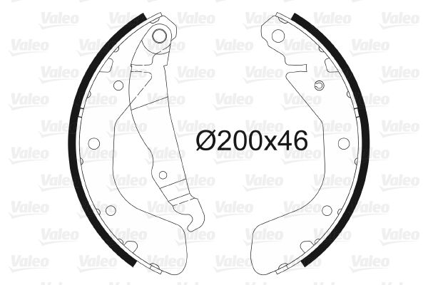ARKA PABUÇ BALATA CORSA C 00-09 VECTRA A 93-95 ASTRA F 91-98 LACETTI 05 NUBIRA 03 200x46-VALEO-1605056-1605042-1605953-1605929