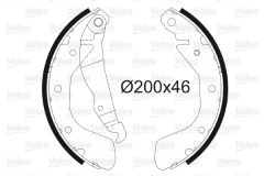 ARKA PABUÇ BALATA CORSA C 00-09 VECTRA A 93-95 ASTRA F 91-98 LACETTI 05 NUBIRA 03 200x46-VALEO-1605056-1605042-1605953-1605929