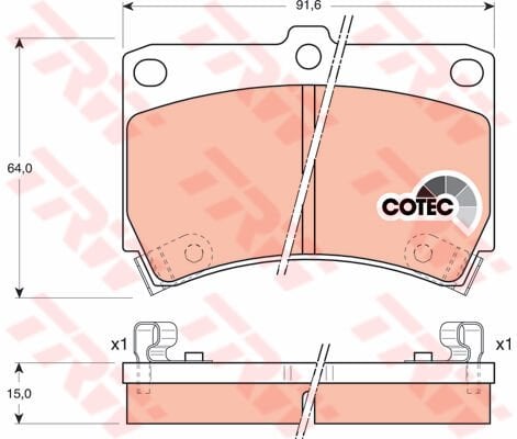 ÖN BALATA MAZDA 323 1.3 89-94 323 1.6 1.7 1.8 89-94 323 1.5 96 121 1.3 90-96-TRW GDB1024-BRY73323ZA-WVA21654-WVA21655