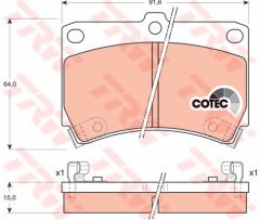 ÖN BALATA MAZDA 323 1.3 89-94 323 1.6 1.7 1.8 89-94 323 1.5 96 121 1.3 90-96-TRW GDB1024-BRY73323ZA-WVA21654-WVA21655
