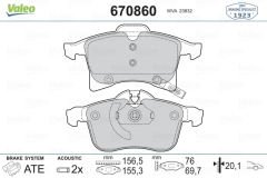 ÖN BALATA ASTRA H 04 MERIVA 03 ZAFIRA 05 CORSA C D 03 COMBO 04-VALEO 670860-1605992-93176115-1605080-1605998