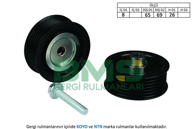 ALTERNATÖR GERGİ RULMANI DUCATO-BOXER-JUMPER-TRANSİT 2.2HDI-TDCI-BMS 413-1611423480-5751.F0-C1Q19A216AA