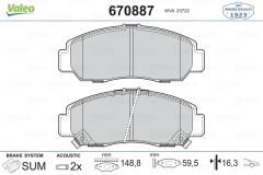 ÖN BALATA HONDA CIVIC SEDAN 07-11 - FRV 07-VALEO 670887-45022S7AE50-45022SNBE00-WVA23722