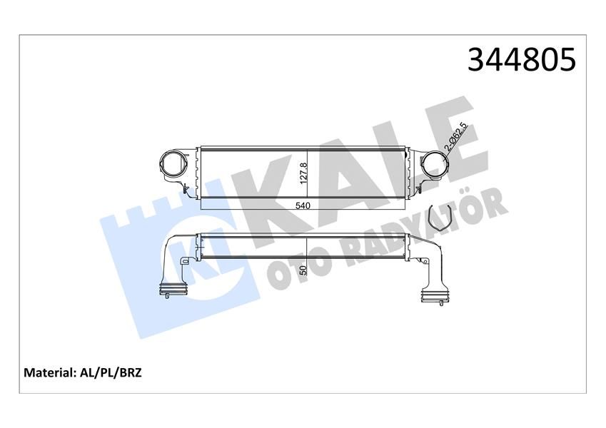 TURBO RADYATORU BMW E46 E83 M47 M57-KALE 344805-17517789793-17517793370