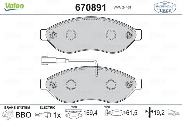 ÖN BALATA DUCATO 3-4-BOXER 3-4-JUMPER 3-4 06 11 16Q-20Q- KARSAN JEST TEK FİŞLİ-VALEO 670891-4253.55-77364014-425358