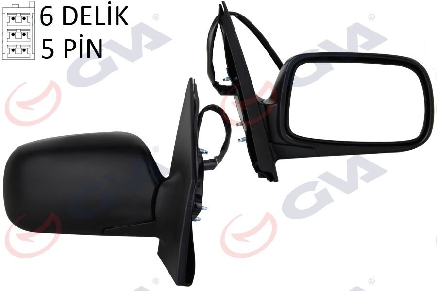 DIŞ DİKİZ AYNASI SAĞ YARİS 99 ELEKTRİKLİ ISITMALI KONVEKS 5 FİŞ VM-261EHR-GVA 1071202