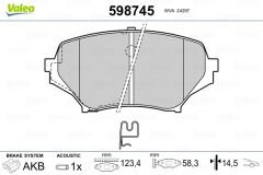 x ÖN BALATA MAZDA MX5 1.6 1.8I16V 2.0 00 05 GDB3401 597464-VALEO-NFY73323Z-NFY73328ZA-WVA23696