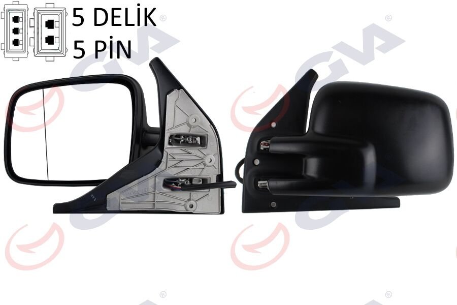 DIŞ DİKİZ AYNASI SOL TRANSPORTER T4 96 ELEKTRİKLİ ISITMALI ASFERİK VM-186EHAL-GVA 1075507
