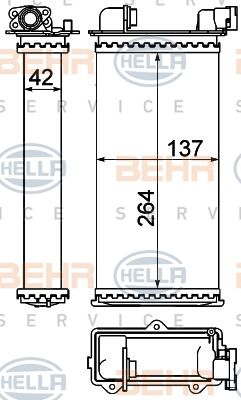 KALORIFER RADYATORU BMW E30 83 94-MAHLE AH94000S-64111373772 64118391362